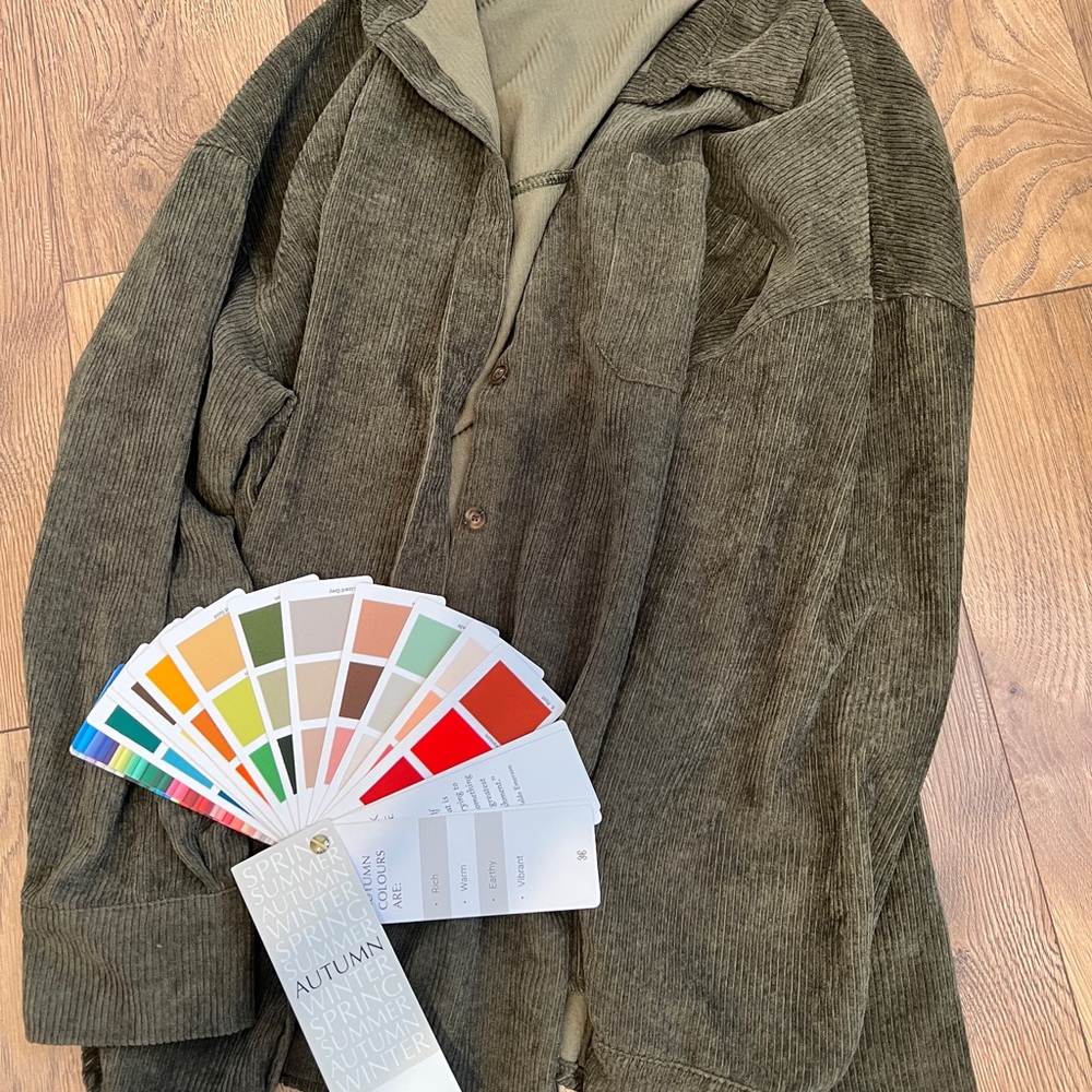 Oversized fall button up